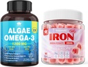 Vegan Iron Gummies & Algae Omega 3 1200mg supplemento