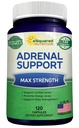 aSquared Nutrition Adrenal Support & Cortisol Manager Supplement (120 capsule)-Adrenal Health w/Vitamin C Complex Pills to Support Fatigue & Stress Relief-Ashwagandha, L-Tyrosine, Rhodiola & Ginseng