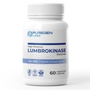 Puregen Labs Lumbrokinase 40mg per Capsule Supplemento ad alta potenza | Enzimi Lumbrokinase ad alta attività | No Harmful Additivi | Non OGM | Gluten Free | Made in USA - 60 Capsule Vegetariani
