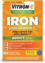 Supplemento di ferro ad alta potenza Vitron-C con vitamina C, pacchetto di 3 (180 conteggio totale)