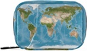 Scatola di pedana 7 giorni 3D mappa del mondo Borsa dell'organizzatore della pillola di viaggio della borsa con la cerniera portatile settimanale formato compatto per il supporto del supplemento della vitamina