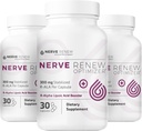NERVE RENEW Optimizer, 3 Pack (90 capsule) - 300 mg Stabilizzato R-Alpha Lipoic Acid per Capsule per Natural Nerve Discomfort Support - Assorbimento rapido - Sicuro e tutto naturale