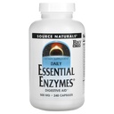 Sorgente Naturals Essential Enzymes 500mg Bio-allineato Supplemento Multiplo Difesa a base di erbe per la digestione, gas & costipazione sollievo & salute digestiva quotidiana - Forte supporto del sistema immunitario - 120 VegiCaps