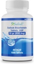 Safrel Sodium Bicarbonate Antiacid 650 mg (10 Grain) 1000 compresse | per il sollievo dell'indigestione acida, bruciore di stomaco, stomaco acidulo e stucco di | pacchetto di risparmio di valore