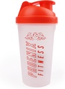 Bottiglia di Shaker Proteine Phoenix Fitness - 500ml a prova di perdite Bottiglia con tappo a vite e griglia in rete - Lavastoviglie Cassaforte BPA Free Sports & Gym Bottiglia - Arancione
