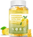 Gummie supplemento di potassio per adulti: Citrato di potassio 99 mg - Supplemento di magnesio di potassio per muscolo, elettrolita, energia