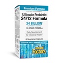 Fattori naturali Ultimate Probiotic 24/12 Formula - Integratore di supporto sanitario digestivo con Probiotici - Integratore di assistenza sanitaria per l'immunità e il fegato - 60 capsule vegetariane (60 Serve)