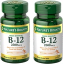 Vitamina B12 2500 mcg, Supporto per l'energia cellulare, per il metabolismo energetico, salute del sistema cardiaco e nervoso, 75 compresse di dissolve rapido (pacchetto di 2)