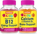 BeneSì Vitamina B12 Bambini + Calcio + Vitamina D3 Bambini, Gummies Bundle - Grande Degustazione, Supplemento di vitamina, Senza glutine, OGM libero, pancia masticabile