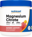 Polvere di citrato di magnesio Nutricost (Limonata di lampone, 250 grammi)