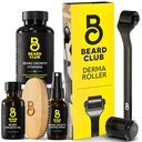 The Beard Club Derma Roller & Essential Beard Kit - Rullo del cuscinetto, Olio del cuscinetto, Spray del cuscinetto, Vitamine del cuscinetto