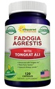 aSquared Nutrition Fadogia Agrestis 1000mg & Tongkat Ali 400mg - 120 capsule - Fadogia Agrestis Extract Supplement and Powder Complex Pills