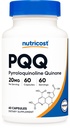 Nutricost PQQ (Pyrroloquinoline Quinone) 20mg, 60 Capsule - Capsule Vegetariani, Non OGM, Gluten Free