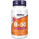 NOW Integratori alimentari, Vitamina B-50 mg, Produzione energetica*, Salute del sistema nervoso*, 100 compresse