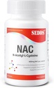 Integratori, N-Acetyl Cysteine (NAC) 600mg, 60 Veg Capsule - Non OGM, Gluten Free