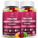 Creatina Monoidrato Gummies - 5g per uomini e donne, 160 Conto e Creatina integratori masticabili per guadagno del muscolo, forza del muscolo, aumento di energia e muscolo, zucchero libero, vegan