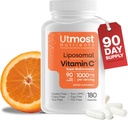Vitamina Liposomal C - 1000MG VIT C & 100MG Complesso Super Bioflavonoide per il benessere potenziato | Supplemento antiossidante con ingredienti naturali crudi per adulti | Supporto avanzato | Non-GMO (180 capsule)