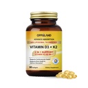 Vitamina D3 + K2 5000 IU - Tecnologia Liposomica per l'assorbimento potenziato - MK-7 Vitamin K2 100mcg - Supporta il metabolismo di Bone & Calcium - D3K2 Supplemento per gli uomini e le donne - 90 Softgels