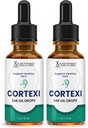 Laboratori giustificati (2 Pack) Cortexi Ear Drops Cortexi Healthy Eardrum Oil Supports Healthy Ears Premium Blend of Essential Oils 2 bottiglie