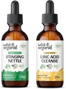 Tintura di radice di ortica selvatica e organica 2 fl oz & Uric Acid Cleanse Tincture 2 fl oz