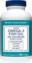 La vitamina Shoppe Omega 3 Fish Oil 1290mg, EPA 735mg & DHA 165mg, Purity Assured, Molecularly Distilled to Support Cardiovascolare, Joint and Brain Health (120 Softgels)