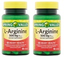 Valle di primavera: 100 Capsule 500 Mg Ea. L-Arginina (Pack of 2)