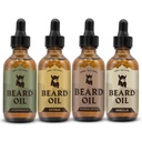 Striking Viking Beard olio per gli uomini - 0.66 Fl Oz Confezione da 4, Vanilla, Sandalo, Cedarwood & Citrus - Promuove la crescita completa con Beard Growth Oil - Cedrowood Vanilla Scents per gli uomini