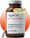 AlgaeCal - Strontium Boost, Integratore di calcio naturale per aumento di densità di ossa, Citrato di Strontium 680 mg, Facile da ingoiare per la salute e la resistenza di ossa, senza glutine - 60 Caps- Made in Italy
