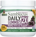 Risposta della natura Sambucus Daily Gummies | 2X More Elderberry 3200 mg Concentrazione | Alcol-Free, Gluten-Free, Gelatin-Free, Vegan, Non-GMO & No Preservatives | (45 Count (Pack of 1)