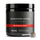 Estratto di caffè di Fungo - Ultra High Potency 10:1 Concentrato - Colombian Sourced Beans with 10 Mushroom Blend, Lion's Mane & Cordyceps - Rich & Functional Coffee Alternative - Laboratorio di terze parti Testato