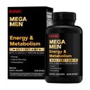 GNC Mega Men Energy & Metabolism Multivitamin Caplets, clinicamente dimostrato di sentirsi meglio, Calorie Burn, Focus, 100mg Caffeina, Termogenico, Immune, B Vitamine, Timed Release, 180 Count, 90 Day Supply