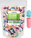 XPRS Nutra Size 00 Empty Capsules - 1000 Count Empty Vegan Capsule - Pillole Vuoto Vegetariano - DIY Capsule Verdura Filling- Veggie Pill Caps (Multi Color)