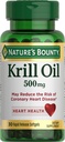 Bounty Krill olio, salute del cuore, supplemento dietetico, 500mg, Softgels rilascio rapido, 30 conteggio