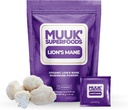MUUK' SUPERFOODS | Polvere di funghi del leone organico | Brain Boosting ON-The-GO Packets | Made in USA | 30 Sachets (1,5g)
