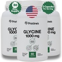 PriSTINE'S Glycine 1000MG Aminoacido Supplemento Sleep Support Capsule (3-Pack) - Alimentazione 90 giorni - Recupero del muscolo, Salute del rene & Collagen