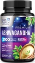 Ashwagandha Integratori - 2100mg Ashwagandha Capsule per Donne & Uomini, Supporto Antiossidante Naturale, Estratto di Radice di Ashwa, Supporto Calma Extra Forza con Pepe Nero, Vegan & Gluten Free - 60 Capsule