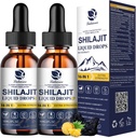 Lukaree 16-in-1 Shilajit gocce per uomini e donne, Ashwagandha, Ginseng, curcuma, Rhodiola, Amla, Moss del mare, supplemento di vitamina liquida con 85+ Minerali di Trace e Acido Fulvico, 2 FL Oz (2 Confezione)