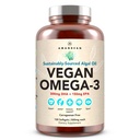 AMANDEAN Vegan Omega 3 supplemento. Premium Fish Oil Alternative. Algae DHA & EPA. Carrageenan Free Softgels. Acidi grassi essenziali algal. Cuore a base di piante, cervello, occhio, pelle, supporto immunitario. (120ct)