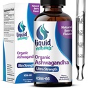 Ashwagandha KSM 66 gocce, 2000mg Natural Berry Flavor - Ashwagandha integratori per le donne, Ksm-66 Ashwaganda Estratto per il supporto immunitario, prestazioni, salute del cuore - 60 Serve