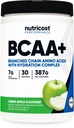 Nutricost BCAA + polvere di idratazione (mela verde) 30 Serve - Aminoacidi a catena ramificata con Complesso di idratazione - senza glutine, non OGM
