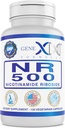 Genex Formulas NR Nicotinamide Riboside 500mg/Serving (120 capsule) NAD+ Precursore per l'invecchiamento sano - GMP-Certified, Non-GMO, Gluten-Free, Vegetariano (1 confezione)