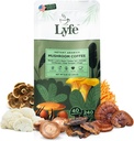LYFE Organic Instant Mushroom Coffee – Lion’s Mane, Chaga, Cordyceps, Turkey Tail | U.S.A. Mushrooms adaptogenic per una migliore energia, messa a fuoco, salute del fegato, immunità – 40 Servings
