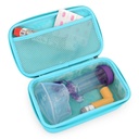 CASEMATIX Asthma Inhaler caso per viaggio si adatta asma inalatore Spacer con mascherina allegato, Inhaler Holder e accessori aggiuntivi utilizzati con Spacer per Inhaler, Include solo caso asma turchese