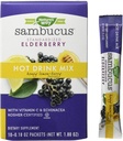 Via della natura Via Sambucus Soothing Elderberry Hot Drink Mix, con Vitamina C & Echinacea, 10 Conte, Miele Limone-Berry Aromaed, 10 Conte (Pack of 12)
