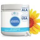 Nucleo Med Scienza Liposomal Berberina Supplemento, 300mg (60 Count) - Berberina HCL Estratto di capsule Support Liver & Heart Health - Non OGM, Senza glutine, Senza grano, & Latticini-Free capsule vegetariane