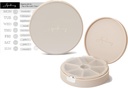 7 Confronti Pillola Case, Scatola Pillola, Organizzatore Pillola Giornaliero, Organizzatore Pillola Viaggi, Organizzatore di Medica, Dispenser Personalizzabile Pillola con Adesivi Etichetta (Pearl Cream)