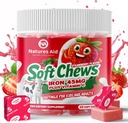 Chewable Iron Supplement per le donne e i bambini - Fragola Flavor, Ferro vitamina C Soft Chew per Max Absorption, Ferro come Fumarate Ferroso, Ideale per la carenza di ferro, Alimentazione di 2 mesi