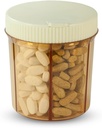 Vitanizer Vitamin & Pill Organizer - 6 Contenitore con Easy Turn Lid Dispenser - Si adatta a tutte le dimensioni compresse e integratori - Robusto, sicuro, UV Protective Plastic