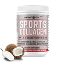 Polvere di elettroliti di collagene sportivo, 12.42 oz - Grass Fed Bovine & Wild Fish Hydrolyzed Tipo I, II, III Peptidi Multi Collagen per bevande elettrolitiche, Polvere proteica non aromatizzata con BCAA, Magnesio