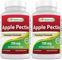 I migliori naturali mela pectina 700 mg - Fibra dietetica - Supporto intestinale - 120 capsule (120 conteggio (pacchetto di 2))